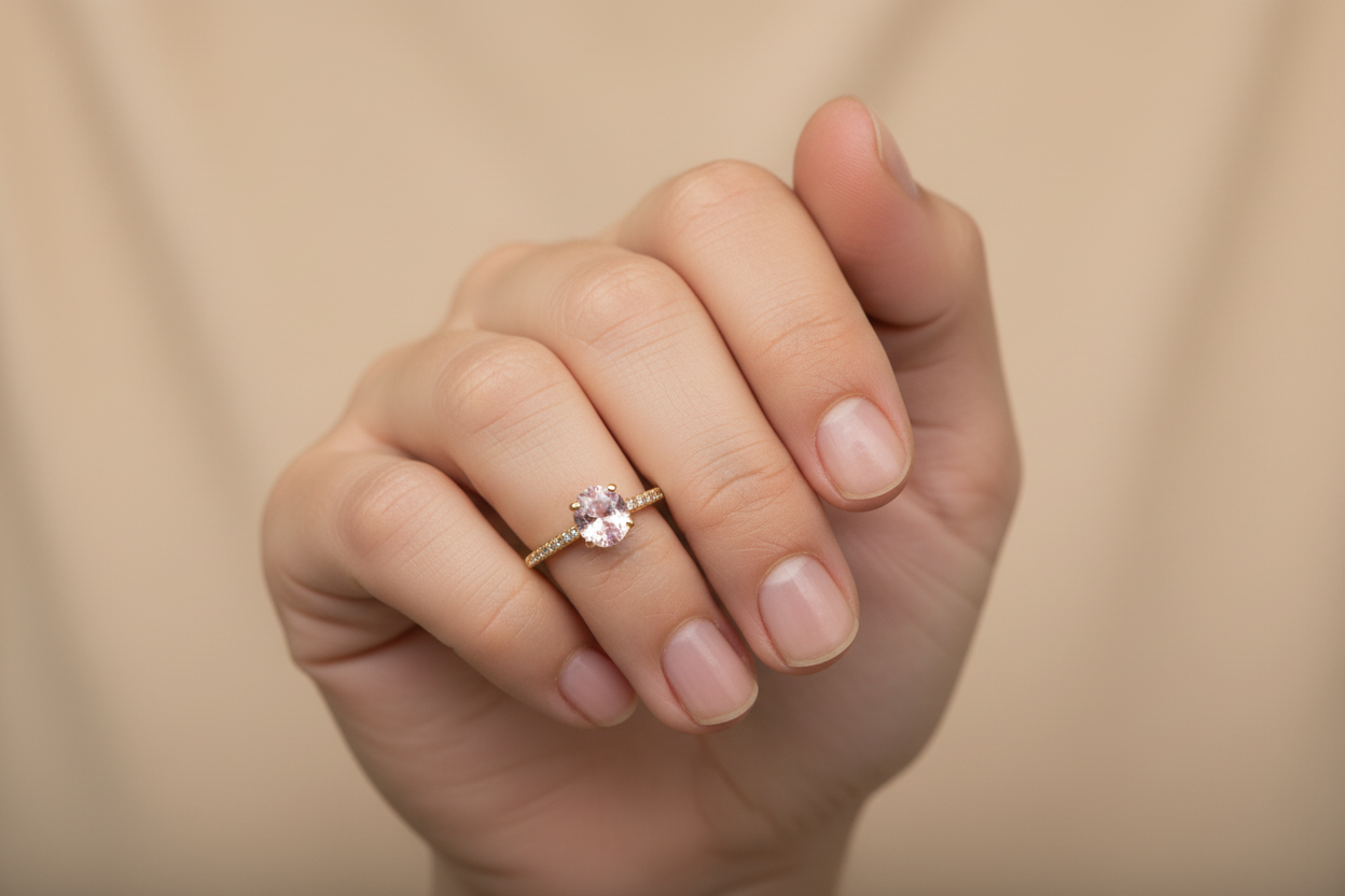 pink gemstone ring