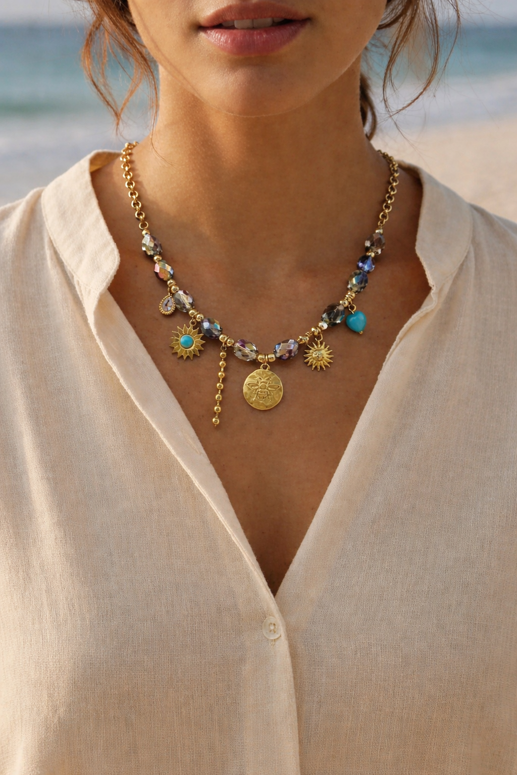 Solar Tide Charm Necklace