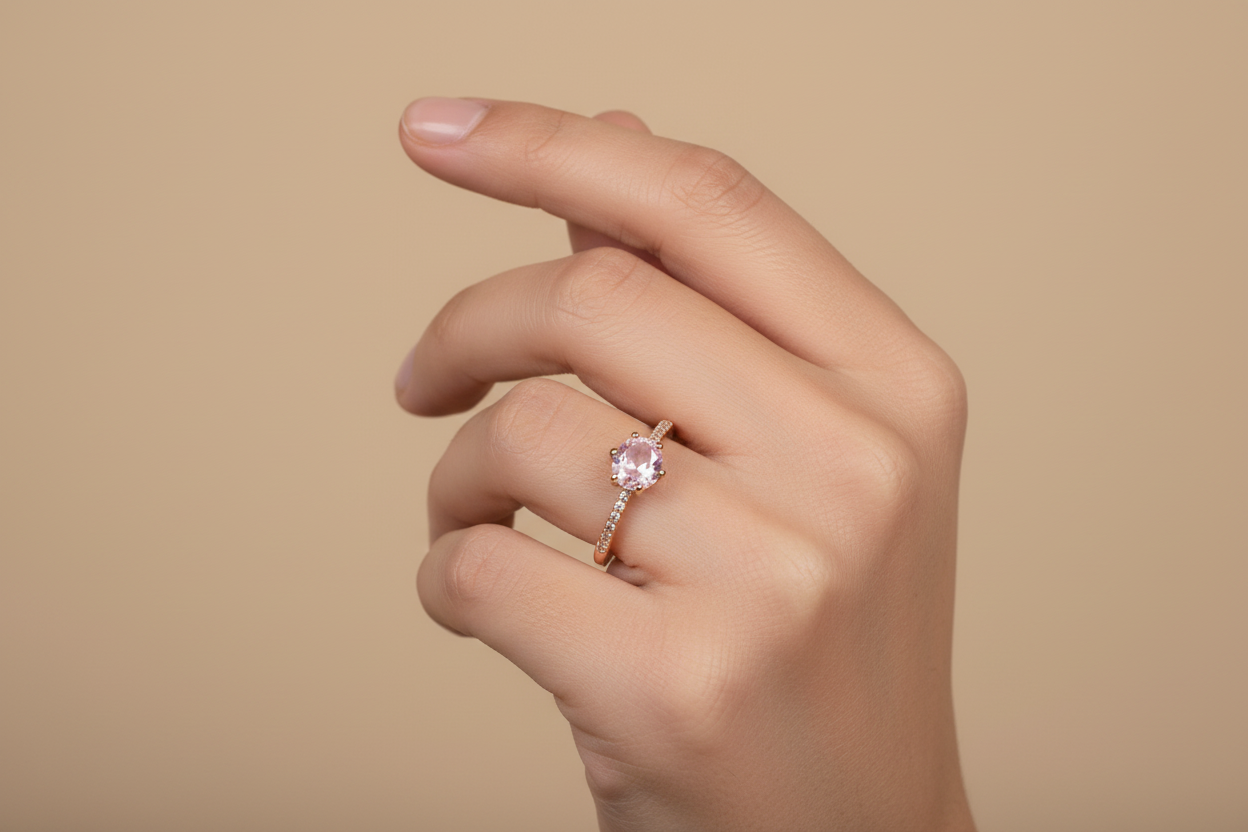 pink gemstone ring