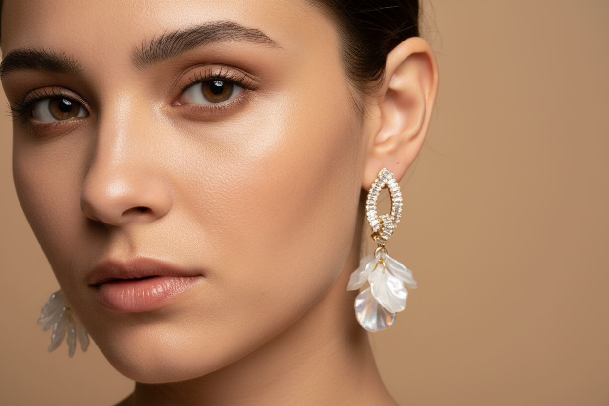 Crystal-embellished earrings