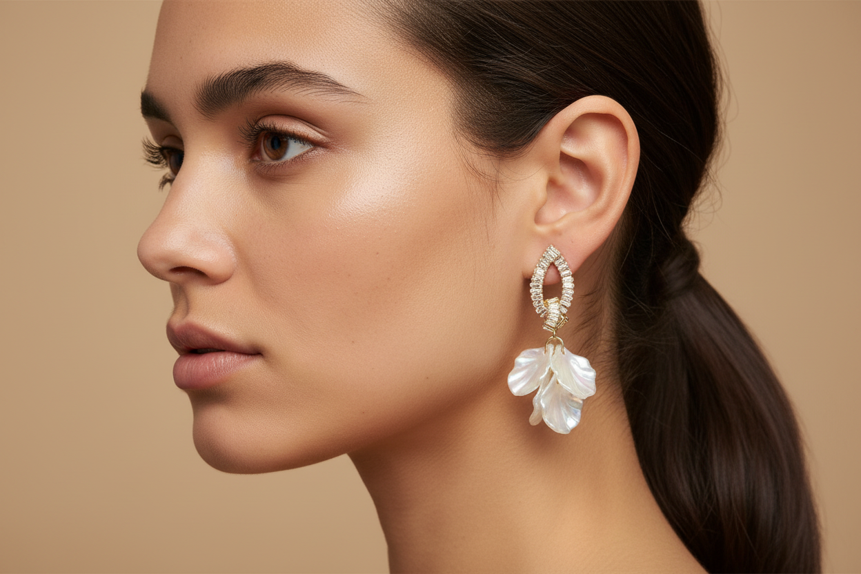 Crystal-embellished earrings