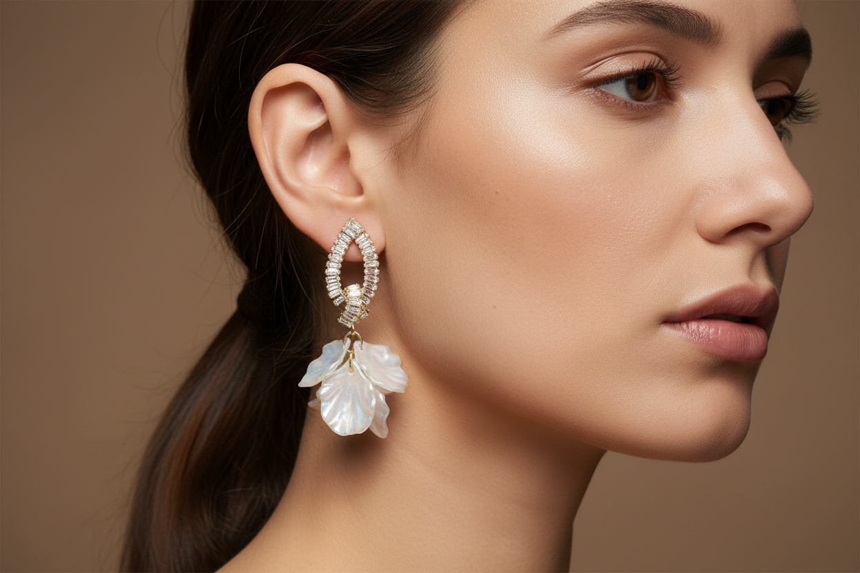 Crystal-embellished earrings