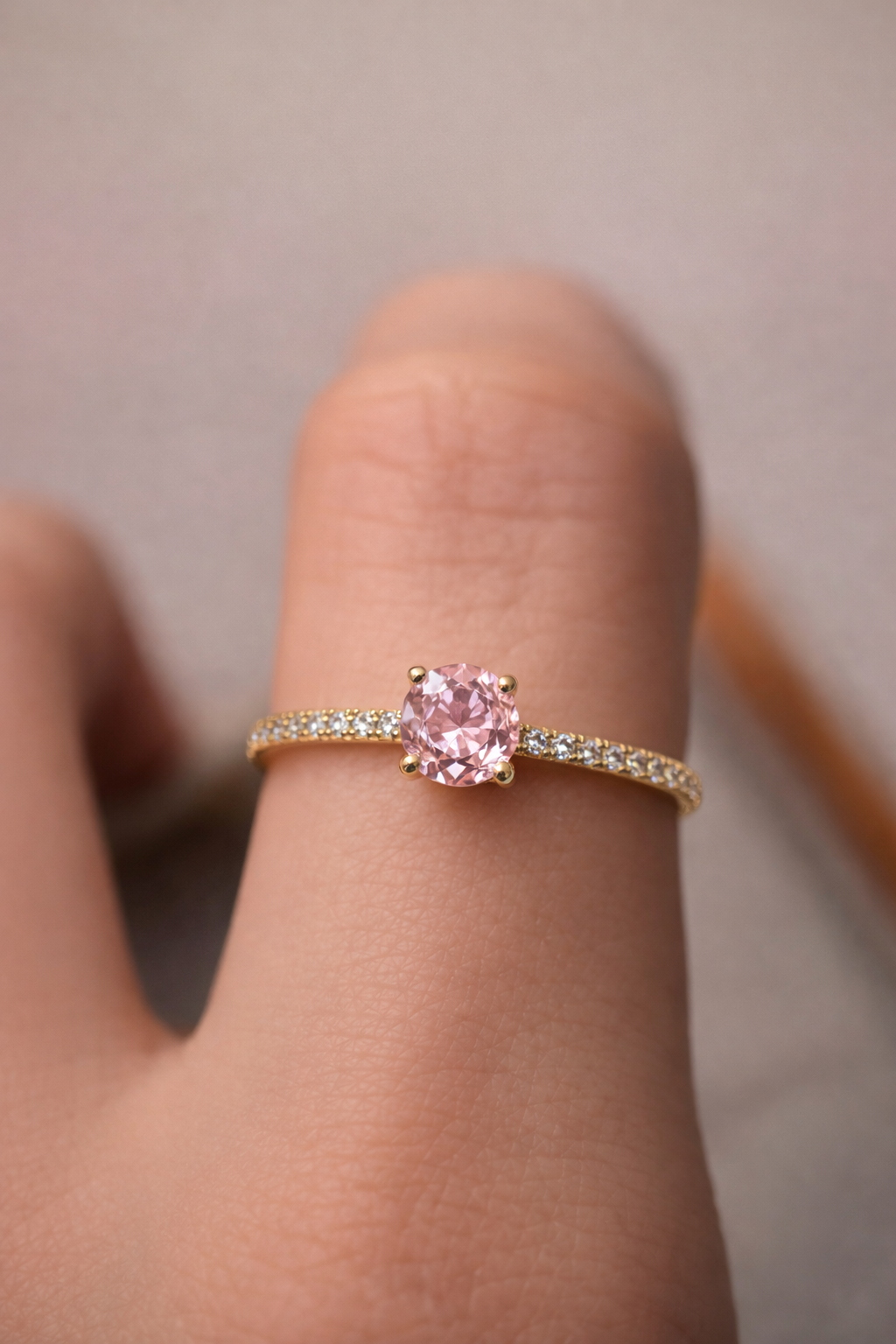 pink gemstone ring