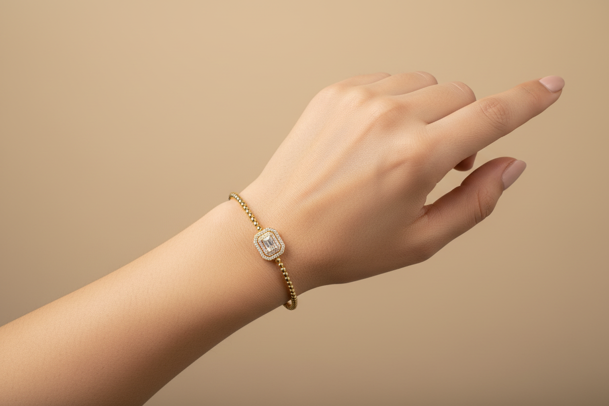 bead chain with the single crystal